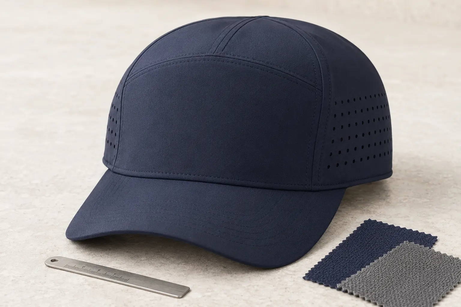 Laser-perforated performance cap product detail